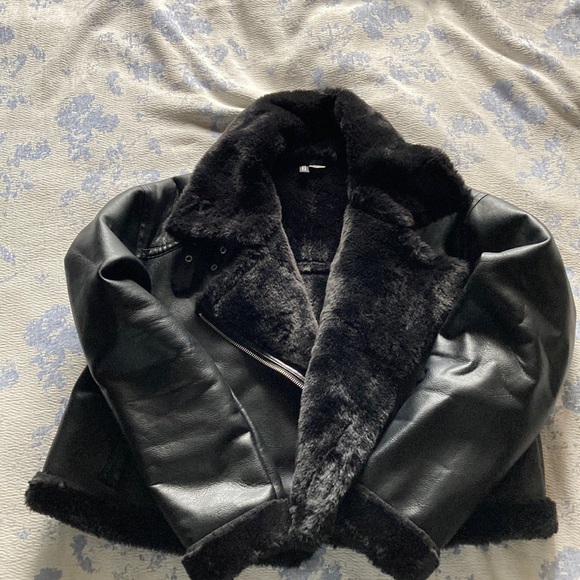 H&M Jackets & Coats Hm Faux Leather Jacket Poshmark